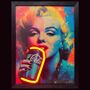 Marilyn Monroe Framed Neon Wall Art 12x16”, thumbnail 1 of 2