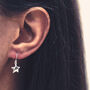 Sterling Silver Star Drop Earrings, thumbnail 1 of 4