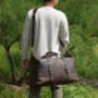 Large Genuine Leather Holdall In Vintage Look, thumbnail 3 of 9