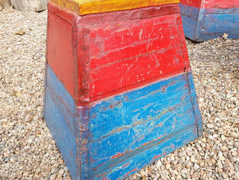 Painted Vintage Wooden Stool, 5 of 8
