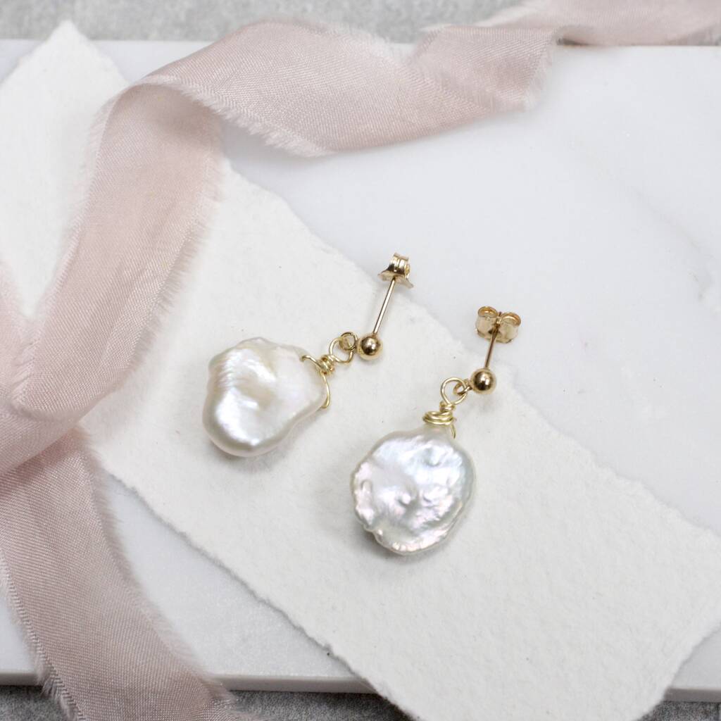 Keshi Pearl Earrings By Magpie Living | notonthehighstreet.com