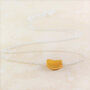 Rose Gold Plated Silver Bean Pendant Necklace, thumbnail 3 of 4