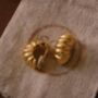 Vintage 1980s Gold Croissant Clip On Earrings, thumbnail 1 of 2