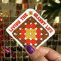 Granny Life Crochet Square And Hook Vinyl Stickers, thumbnail 2 of 8