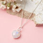 Sterling Silver Heart Rainbow Moonstone Necklace, thumbnail 1 of 7