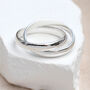 Sterling Silver Interlocking Bands Ring, thumbnail 1 of 4