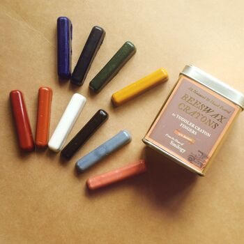 10 All Natural Toddler Beeswax Crayons In A Tin, 3 of 3