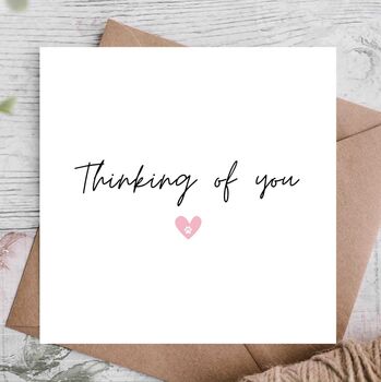 Biglietto Condoglianze Ruby Ashley 'Thinking Of You' | Floreale Bianco 14,8x14,8 Cm | Realizzato Nel Regno Unito Con Carta Riciclata