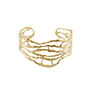 Misshape Twisted Branches Cuff Bracelet In Gold, thumbnail 1 of 2