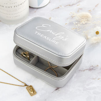 Personalised Metallic 'My Treasure' Jewellery Case, 3 of 5