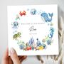 Ocean New Baby Card, Under The Sea Welcome To The World Card, thumbnail 1 of 2