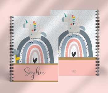 Personalised Unicorn Notebook, A5 Kids Journal, Back To School Gift, 2 of 2