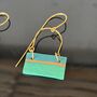 Handmade Gold And Green Block Earrings, thumbnail 8 of 8