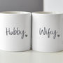Hubby And Wifey Personalised Mug Set, thumbnail 3 of 4