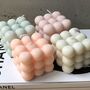 Scented Bubble Cube Pastel Candle | Soy Wax, thumbnail 3 of 8