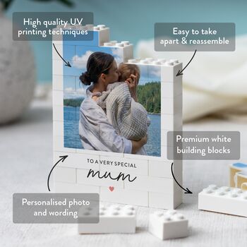 Personalised Mum Photo Block Keepsake Mother's Day Gift, New Mum And Birthday Present, 3 of 12