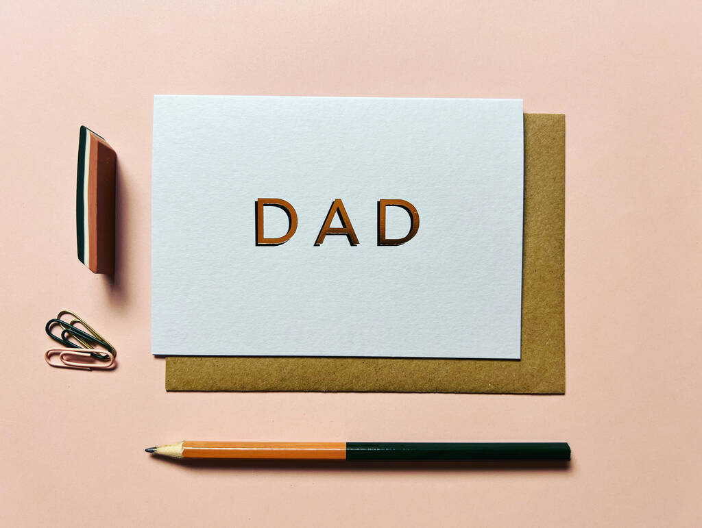 Handprinted Dad Card