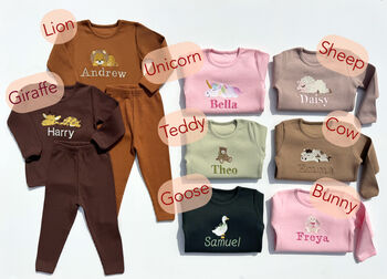 Safari Kids Personalised Pyjama Loungewear Set |, 4 of 6