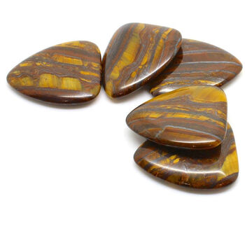 Banded Tiger Jasper Guitar Pick In A Gift Box, 6 of 7