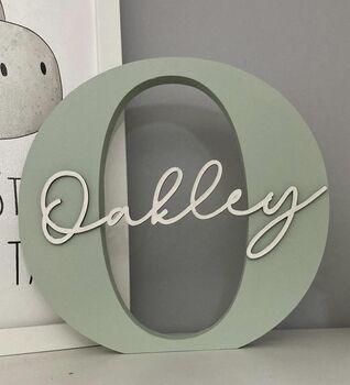 Freestanding Personalised Wooden Letters 20cm, 5 of 8