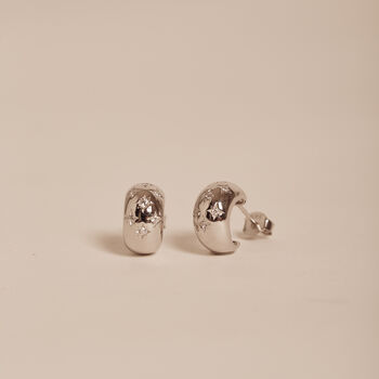 Silver Celestial Dome Earrings, 3 of 5