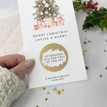 Christmas Tree Personalised Scratch Gift Card, 4 of 9