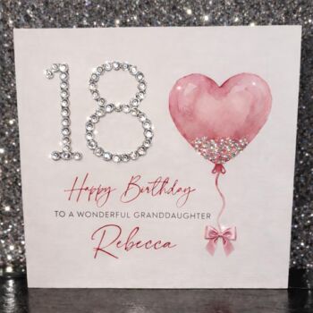 Granddaughter Luxury Personalised Milestone Age Birthday Card, 2 of 6