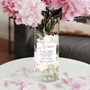 Personalised Watercolour Blush Flowers Glass Vase, thumbnail 1 of 3