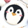 Penguin Punch Needle Diy Beginner Embroidery Kit, thumbnail 7 of 7