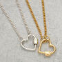 Heart Carabiner Curb Chain Necklace, thumbnail 3 of 11