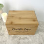 Personalised Bamboo Urn For Cremation Ashes Modern Script Design, thumbnail 4 of 12