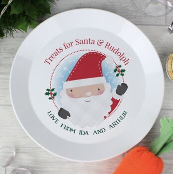 Personalised Santa Christmas Eve Mince Pie Plate, 2 of 2