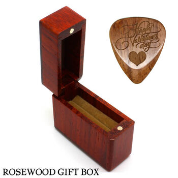 'Happy Valentines Day' Almondwood Guitar Pick, 2 of 4