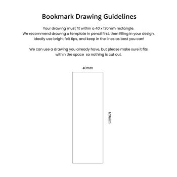 Personalised Child's Drawing Leather Bookmark, 5 of 7
