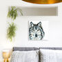 Inky Wolf Canvas Gallery Print, thumbnail 4 of 9