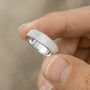 Personalised Mens Sterling Silver Ridged Spinning Ring, thumbnail 1 of 12