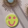 Smiley Face Wall Hanging Neon Yellow And Neon Pink, thumbnail 1 of 4