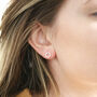 Sterling Silver Crystal Circle Stud Earrings, thumbnail 3 of 5