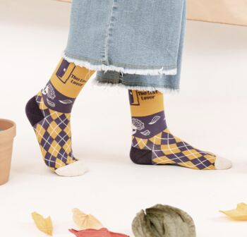 Surreal Illustration Mid Calf Length Socks, 3 of 6