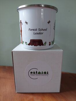 Forest School Enamel Outdoor Mug Teacher Gift, 4 of 4