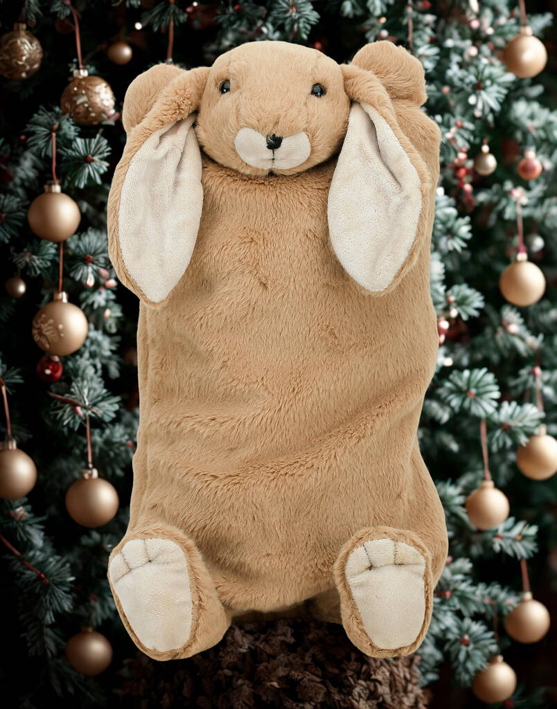 Brown Bunny Hot Water Bottle Cover, Pyjama Case Nb, 1 of 5