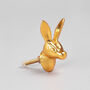 G Decor 3D Rabbit Brass Or Chrome Door Knobs, thumbnail 5 of 5