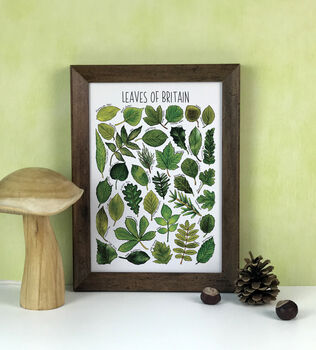 Tree Leaves Of Britain Art Blank Greeting Card, 12 of 12