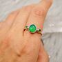 Green Onyx Tourmaline Sterling Silver Ring, thumbnail 7 of 10