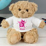 Personalised Pink Any Age Birthday Teddy Bear, thumbnail 4 of 4