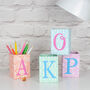 Recycled Pastel Personalised Letter Pen Pots, thumbnail 1 of 5