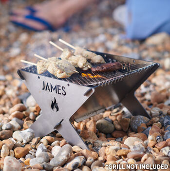 Personalised Slot Together Portable Camping Fire Pit, 4 of 12