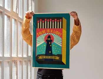 Lighthouse Matchbox Art Print Poster, Retro Matchbox Poster, 4 of 4