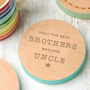Coloured 'Best Dads Become Grandad' Coaster, thumbnail 3 of 8