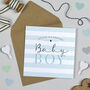 Candy Stripe Baby Boy Card, thumbnail 1 of 2